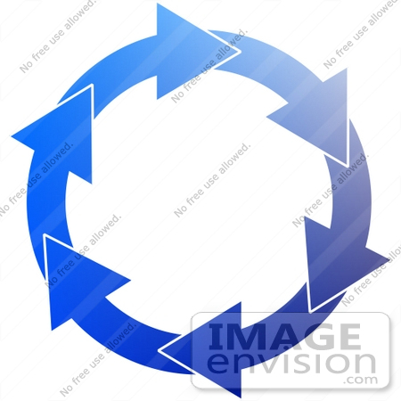 #13359 Blue Arrows in a Circle Clipart by DJArt
