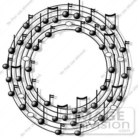#13370 Ring of Music Clipart by DJArt
