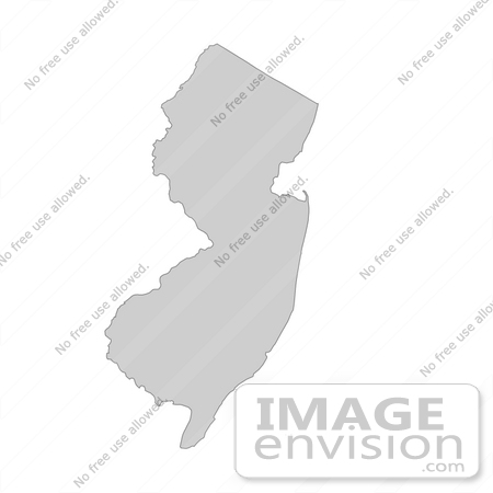 #13395 Picture of a Map of New Jersey of the United States of America by JVPD