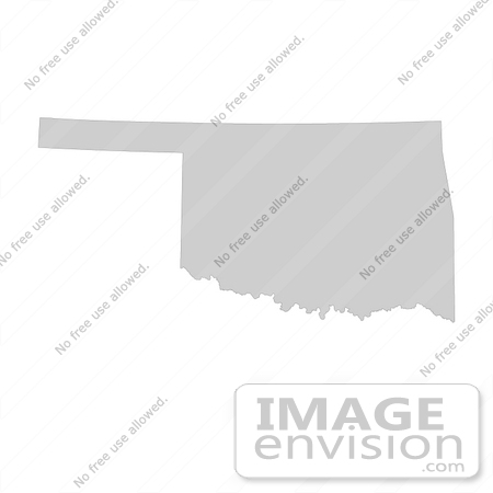 #13399 Picture of a Map of Oklahoma of the United States of America by JVPD