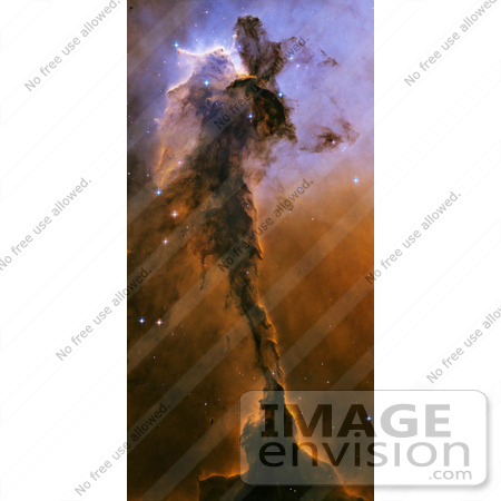 #1341 Photo of a Spire in the Eagle Nebula (Messier Object 16, M16, NGC 6611) in the Serpens Constellation by JVPD