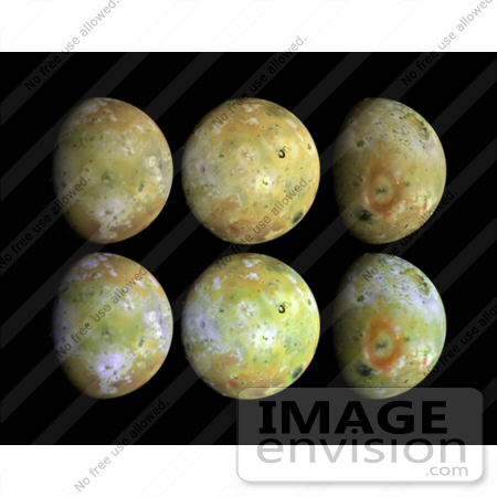 #1346 Stock Photo of Full Disk Views of Io, Moon of Jupiter by JVPD