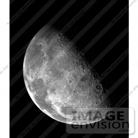 #1347 Stock Photo of the Moon in the Blackness of Space by JVPD