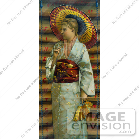 #13476 Picture of Lily Langtry as a Geisha on a Tobacco Advertisement by JVPD