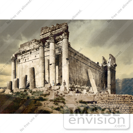 #13562 Picture of the Temple of Jupiter Under a Stormy Sky, Lebanon by JVPD