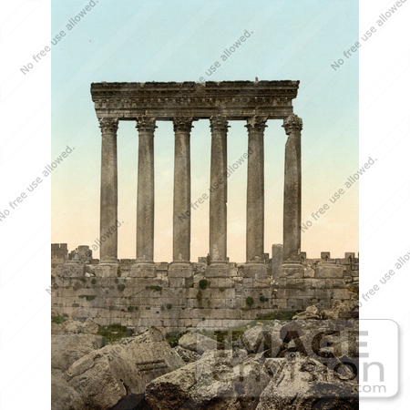#13565 Picture of the Temple of Jupiter Columns in Baalbek by JVPD