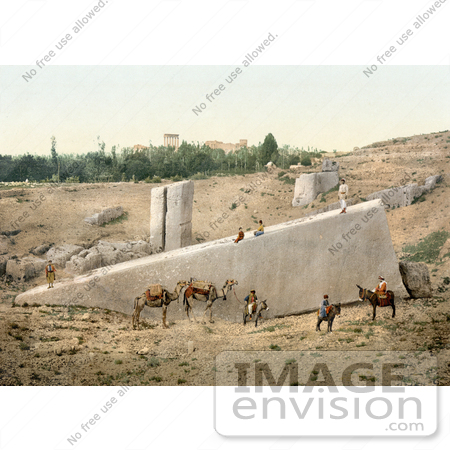 #13567 Picture of the Center Stone of the Temple of Bacchus, Baalbek by JVPD