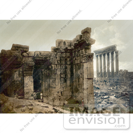#13568 Picture of the Temple of Jupiter and Temple of Bacchus, Baalbek, Lebanon by JVPD