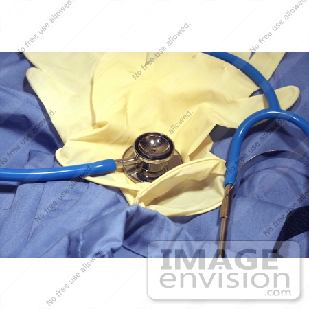 #136 Stock Image of Gloves, Stethoscope and Scrubs by Jamie Voetsch