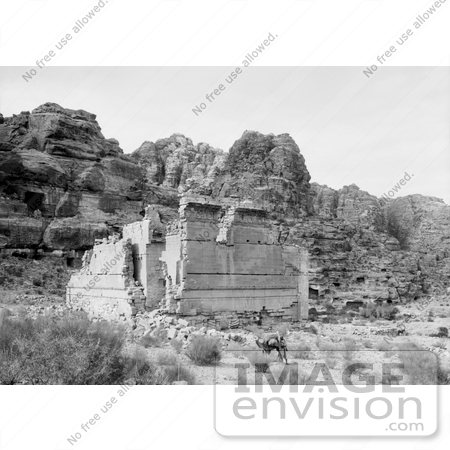 #13608 Picture of the Kasr el Bint or Temple of Kasr Firaun, Petra by JVPD