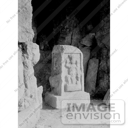 #13767 Picture of Carved Stone With Jupiter of Heliopolis, Baalbek by JVPD