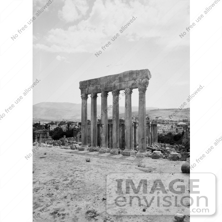 #13771 Picture of the Temples of Bacchus and Jupiter, Baalbek by JVPD