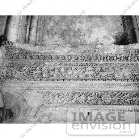 #13785 Picture of Carvings in the Doorpost of the Temple of the Sun, Baalbek by JVPD