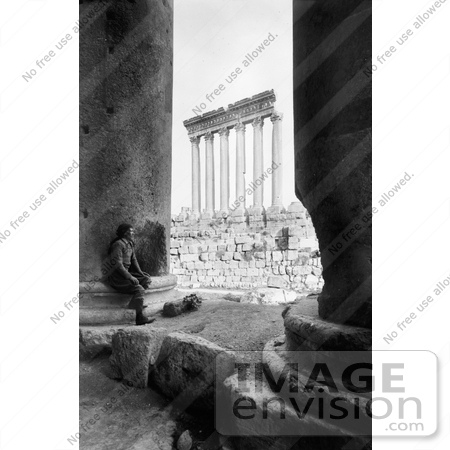 #13787 Picture of Man Viewing the Temple of Jupiter From the Temple of the Sun by JVPD