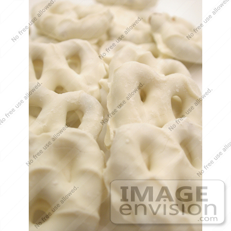 #138 Stock Photo of Pretzels Covered in White Chocolate by Jamie Voetsch
