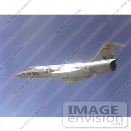 #1401 Photo of a NASA JF-104A Starfighter Aircraft in Flight by JVPD