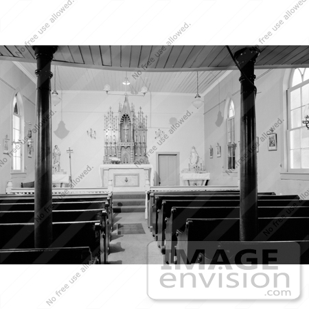 #14240 Picture of the St. Joseph’s Roman Catholic Church Interior, Jacksonville, Oregon by JVPD