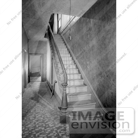 #14286 Picture of the Staircase and Hallway in the Orth House, Jacksonville, Oregon by JVPD