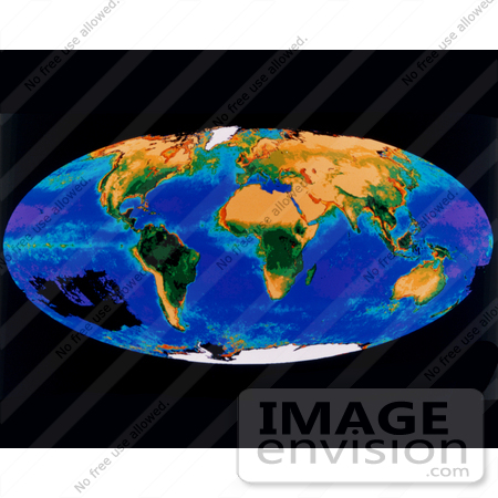 #1429 Photo of the First Composite Image of the Global Biosphere 6/1980 by JVPD