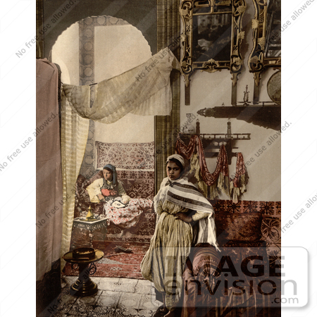 #14308 Picture of Moorish Women Indoors, Algeria by JVPD