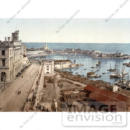 #14332 Picture of the Harbor of Algiers, Algeria by JVPD