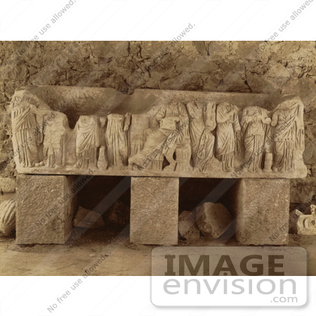 #14343 Picture of a Sarcophagus, Temple of Minerva, Tebessa, Algeria by JVPD