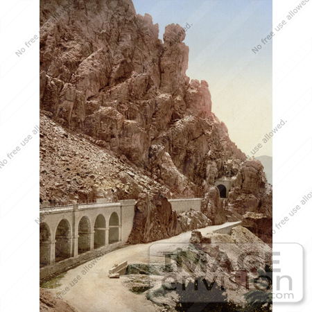 #14360 Picture of a Road Through a Ravine, El Cantara, Algeria by JVPD