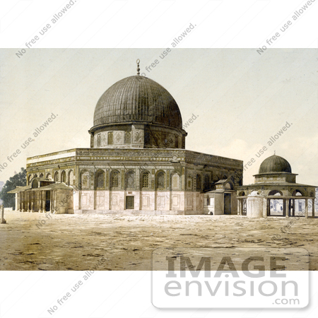 #14393 Picture of the Mosque of Omar and Judgment Seat of David, Jerusalem by JVPD