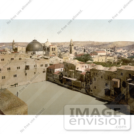 #14394 Picture of The Pool of the Patriarchs Bath, Pool of Hezekiah, Jerusalem by JVPD