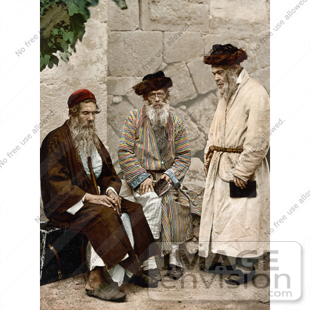 #14420 Picture of a Group of Men in Jerusalem, Israel by JVPD