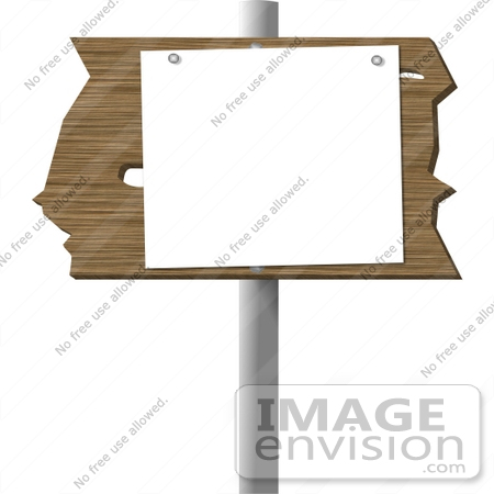 #14467 Blank Sign on a Pole Clipart by DJArt