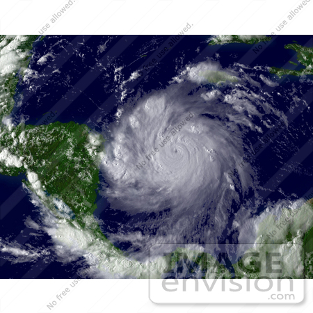 #14692 Picture of Hurricane Felix as a Category 5 Storm, Over Central America by JVPD