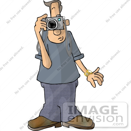 #14978 Man Taking Pictures Clipart by DJArt