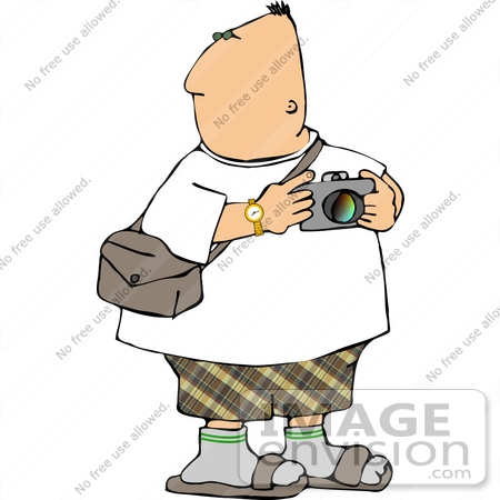 #14985 Man Taking Pictures Clipart by DJArt