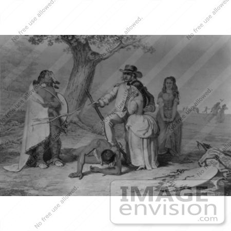 #1505 Photo of Daniel Boone and His Friends Rescuing His Daughter Jemina by JVPD