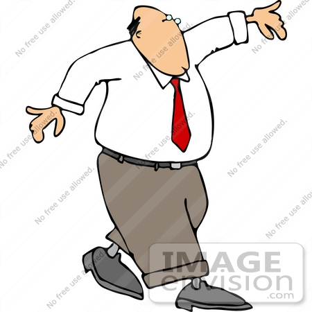 #15064 Business Man Walking on a Tightrope Clipart by DJArt