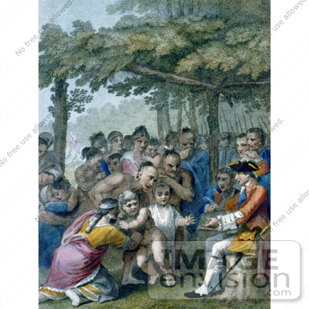 #1530 The Indians Delivering up the English Captives to Colonel Bouquet by JVPD