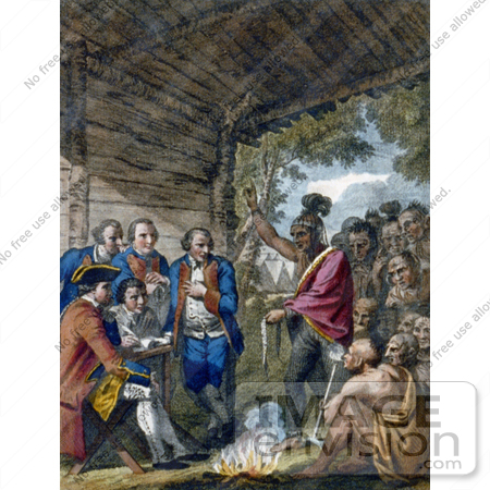 #1531 The Indians Giving a Talk to Colonel Bouquet by JVPD