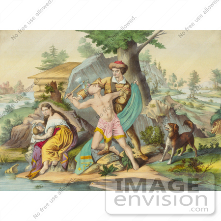 #1533 Daniel Boone Protecting His Family by JVPD