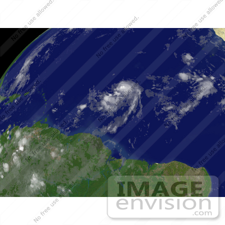 #15398 Picture of Tropical Storm Dean Near Lesser Antilles by JVPD