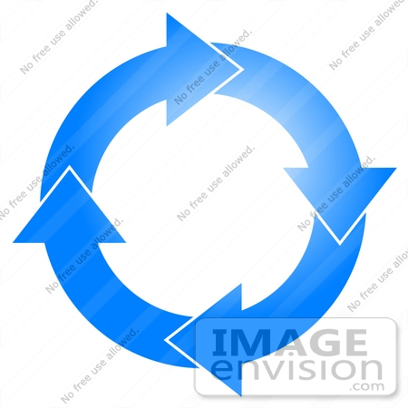#15805 Blue Circle of Arrows Clipart by DJArt