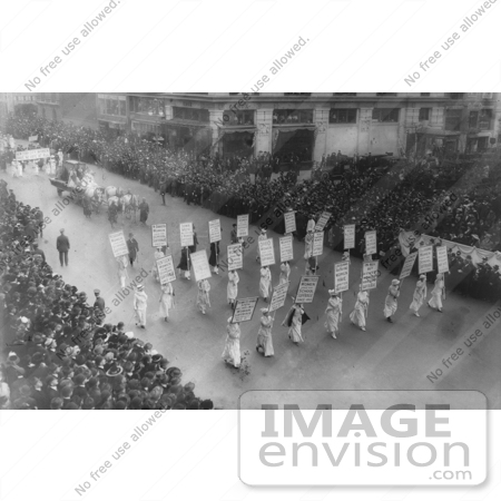 #1601 Suffragists Marching, New York City, 1913 by JVPD