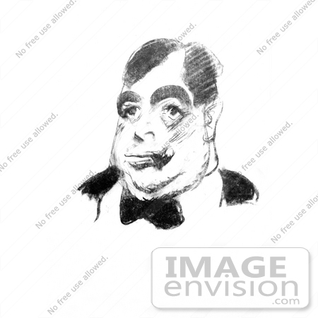 #16192 Picture of a Caricature of Irvin Shrewsbury Cobb by JVPD