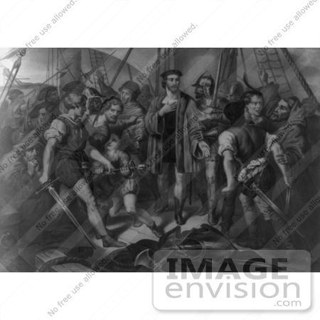 #1623 Christopher Columbus on Board His Ship by JVPD