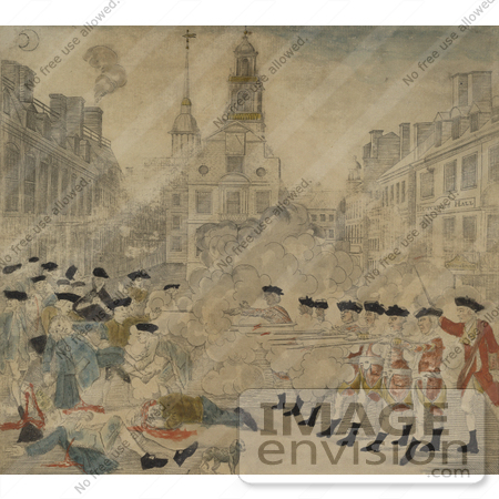 #1691 Stock Photography of The Bloody Massacre Perpetrated in King Street, Boston by JVPD