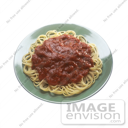 #16946 Picture of Vegetarian Spaghetti Without Meat on a Plate by JVPD