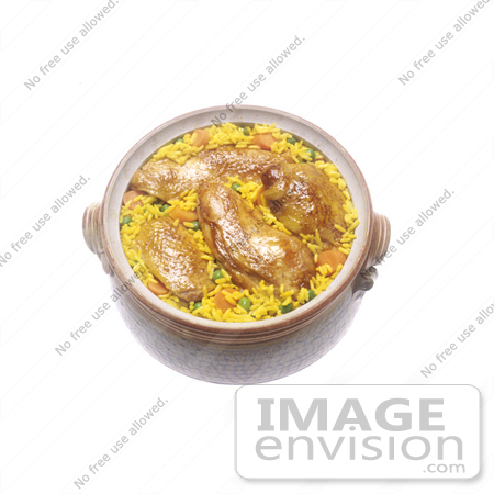 #16947 Picture of Vegetable Rice and Chicken Meat in a Crock Pot by JVPD