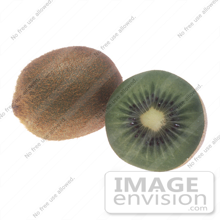 #16967 Picture of a Whole and Half of a Kiwifruit by JVPD