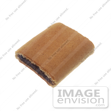 #16995 Picture of One Whole Fig Bar, Fig Roll, Fig Cookie on a White Background by JVPD