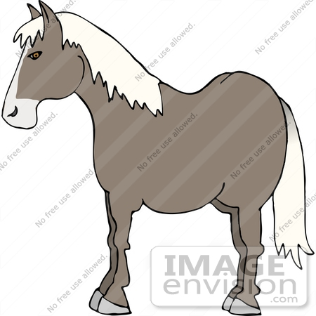 #17449 Gray Horse With White Hair Clipart by DJArt